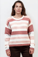 Model wearing Bay Jumper in Pink from Salty Crush