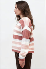 Model wearing Bay Jumper in Pink from Salty Crush