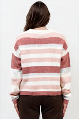 Model wearing Bay Jumper in Pink from Salty Crush