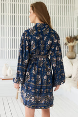 JAASE - Beverly Shirt Dress: Button Down Dress with Matching Belt in Adeline Print
