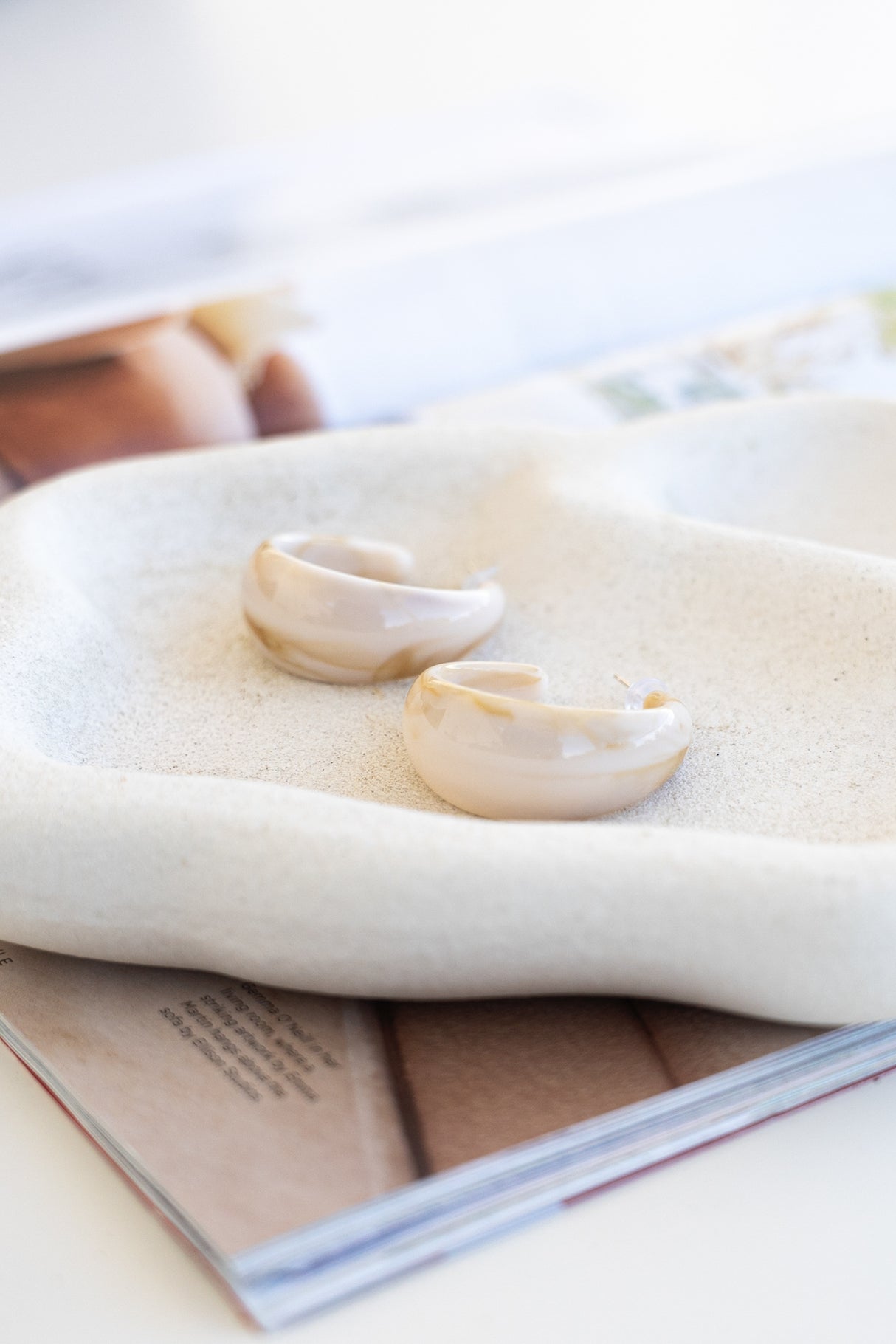 Bijou Earrings - Cream