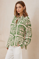 Billi Shirt  - Long Sleeve Button Down in Kadri Print