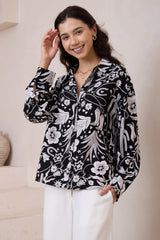 Billi Shirt - Long Sleeve Button Down in Wyoming Print