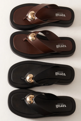 Bosley Platform Thongs - Black