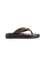 Bosley Platform Thongs - Chocolate Brown