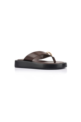 Bosley Platform Thongs - Chocolate Brown
