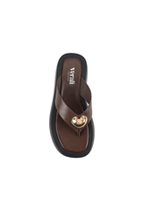 Bosley Platform Thongs - Chocolate Brown