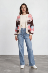 Cindy Wide Leg Jeans in Stone Wash Denim