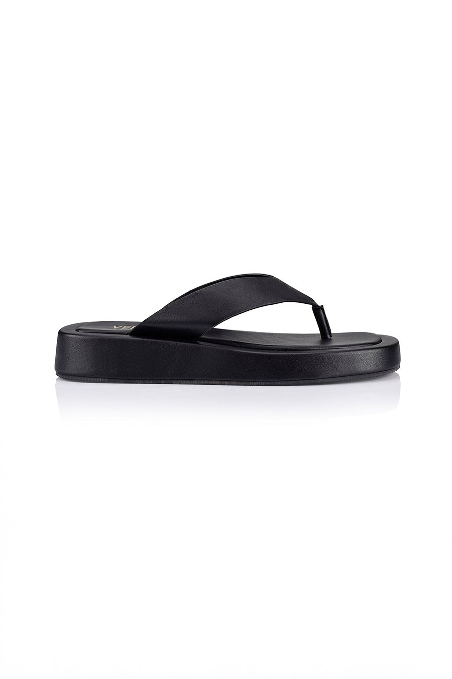 Bouncer II Flatform Thongs - Black Smooth