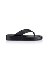 Bouncer II Flatform Thongs - Black Smooth
