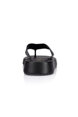 Bouncer II Flatform Thongs - Black Smooth