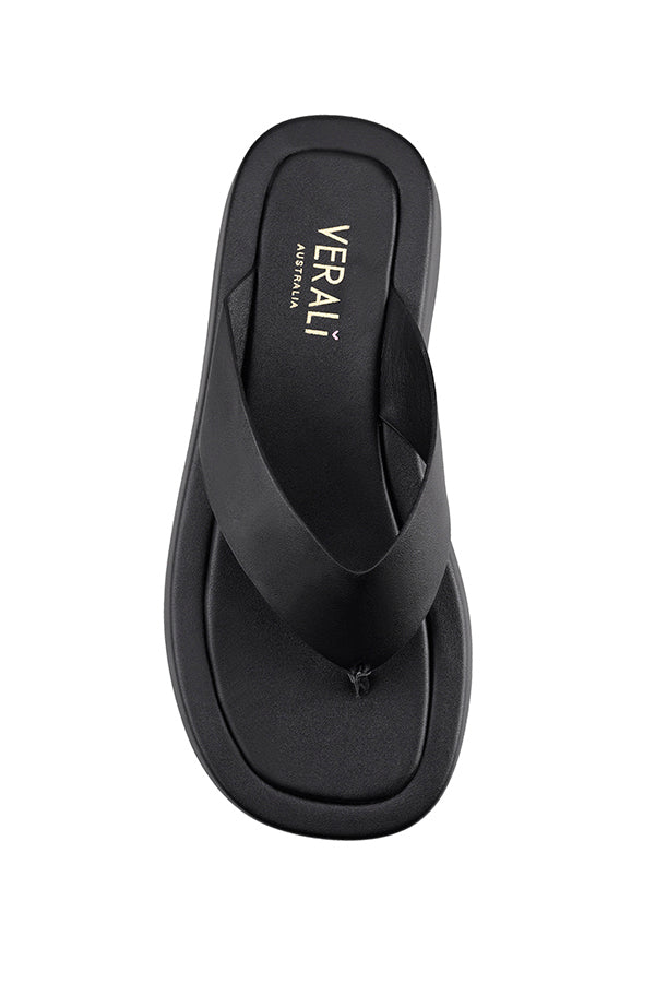 Bouncer II Flatform Thongs - Black Smooth