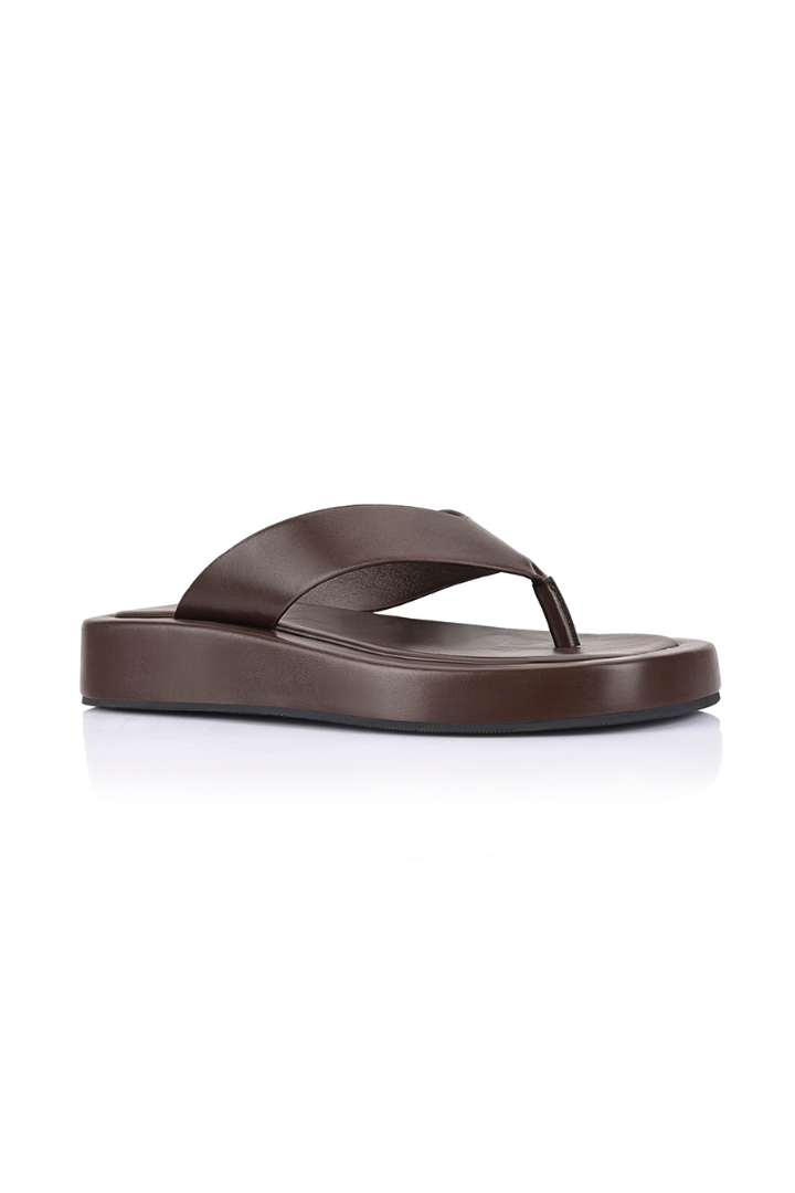Bouncer II Flatform Thongs - Chocolate Brown