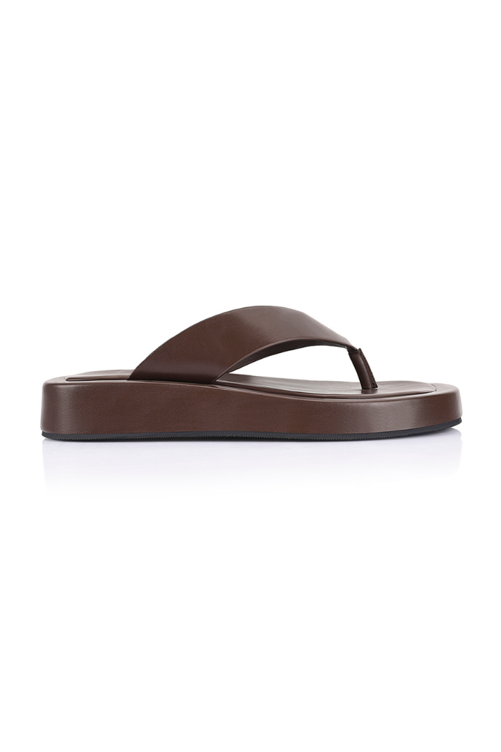 Bouncer II Flatform Thongs - Chocolate Brown