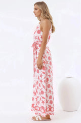 Brittany Jumpsuit - Adjustable Strap Overalls in Koralee Print