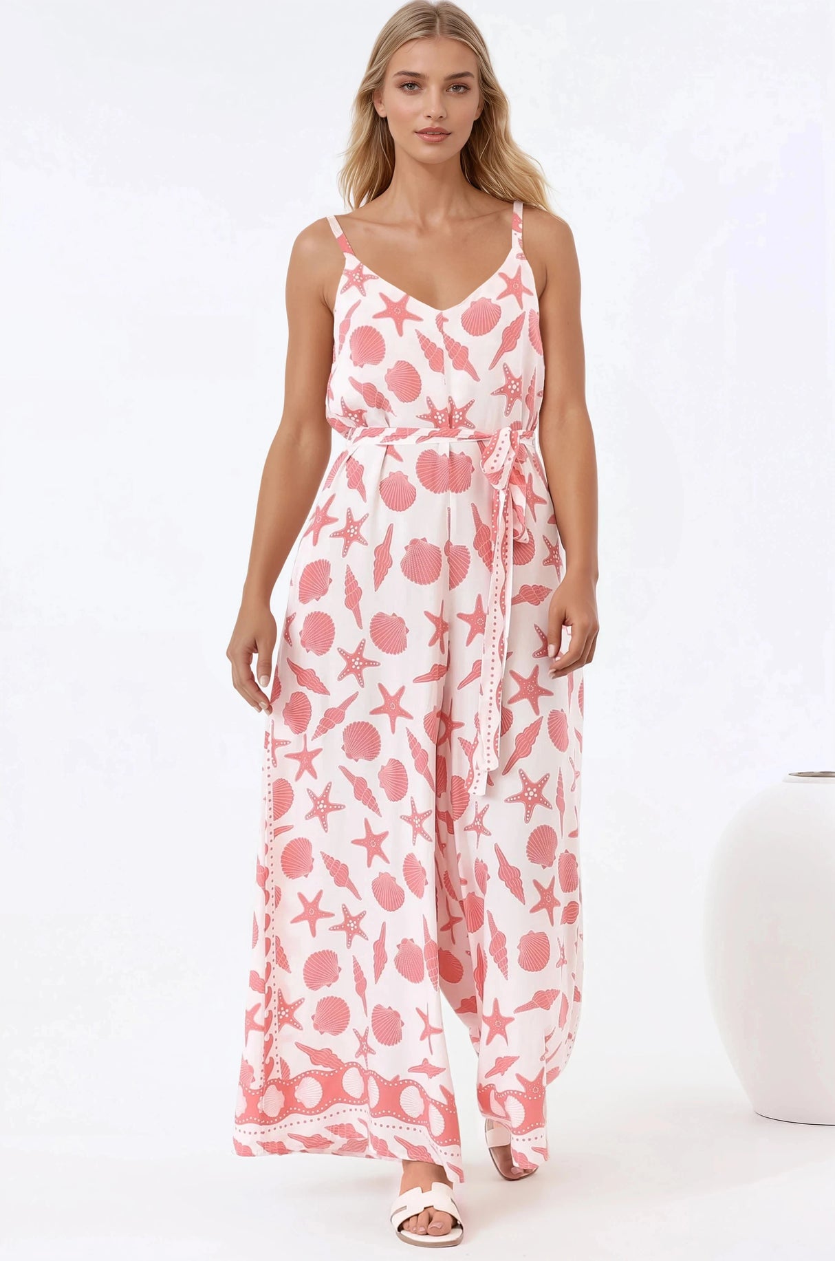 Brittany Jumpsuit - Adjustable Strap Overalls in Koralee Print