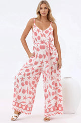 Brittany Jumpsuit - Adjustable Strap Overalls in Koralee Print