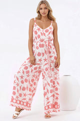 Brittany Jumpsuit - Adjustable Strap Overalls in Koralee Print
