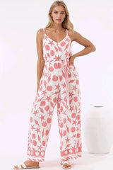 Brittany Jumpsuit - Adjustable Strap Overalls in Koralee Print
