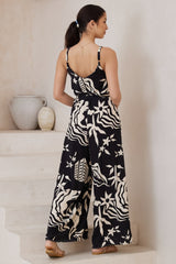 Brittany Jumpsuit - Adjustable Strap Overalls in Salt Lake Print