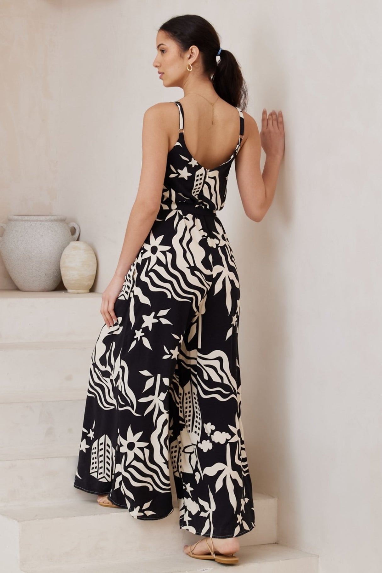 Brittany Jumpsuit - Adjustable Strap Overalls in Salt Lake Print