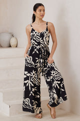 Brittany Jumpsuit - Adjustable Strap Overalls in Salt Lake Print