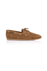 Brody Boat Shoes - Chestnut Tan Micro