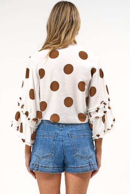 Julia Blouse - V Neck Wrap Blouse in Pippa Print