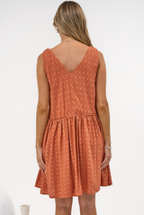 Morgan Mini Dress - Keyhole Detail Sun Dress with Pockets in Cassie Print