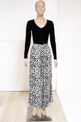 Channing Pants - High Waisted Wide-Leg Pants with Pockets in Jangle Print Black