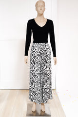 Channing Pants - High Waisted Wide-Leg Pants with Pockets in Jangle Print Black