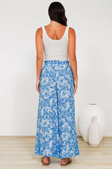 Charli Pants - Paper Bag High Waisted Wide Leg Pants in Alix Print
