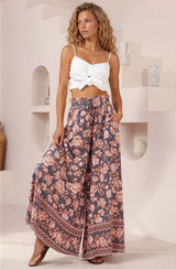 Model wearing Charli Pants in Leandra Print from Salty Crush