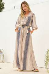 Charli Pants - Paper Bag High Waisted Wide Leg Pants in Millaray Print