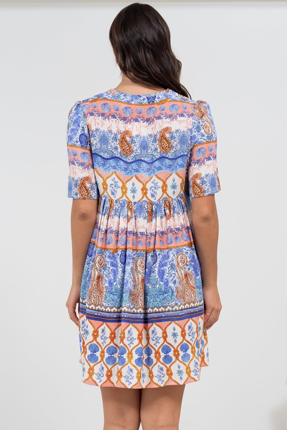Chia Mini Dress - Babydoll Dress in Belly Print