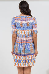 Chia Mini Dress - Babydoll Dress in Belly Print