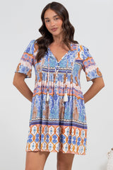 Chia Mini Dress - Babydoll Dress in Belly Print