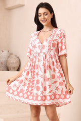 Chia Mini Dress - Babydoll Dress in Koralee Print