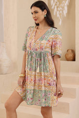 Chia Mini Dress - Babydoll Dress in Ottilie Print