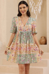 Chia Mini Dress - Babydoll Dress in Ottilie Print