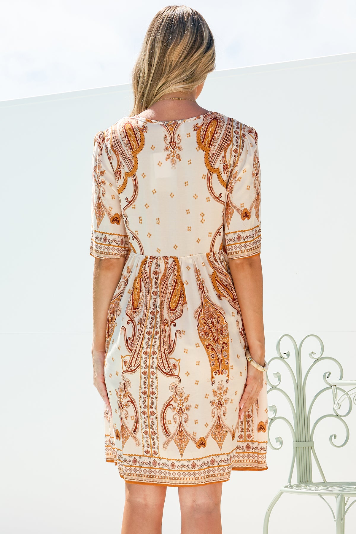 Chia Mini Dress - Babydoll Dress in Sedona Print