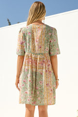 Chia Mini Dress - Babydoll Dress in Ottilie Print