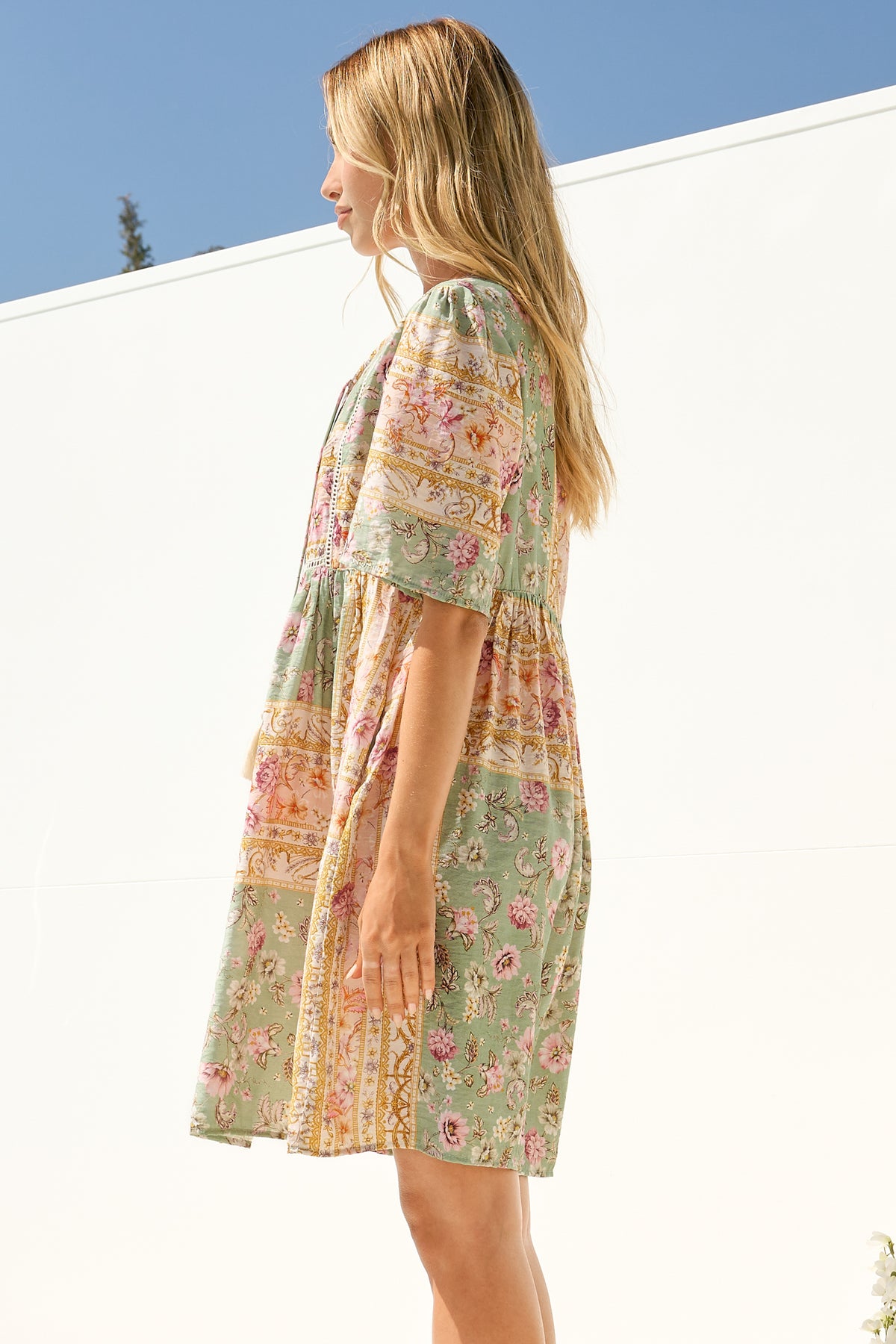 Chia Mini Dress - Babydoll Dress in Ottilie Print
