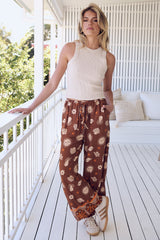 JAASE - Cici Pants: Mid Rise Relaxed Wide Leg Pant in De La Soul Print