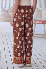 JAASE - Cici Pants: Mid Rise Relaxed Wide Leg Pant in De La Soul Print