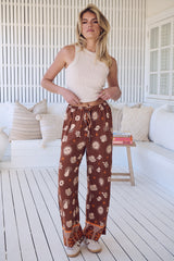 JAASE - Cici Pants: Mid Rise Relaxed Wide Leg Pant in De La Soul Print