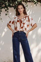 Model wearing Cindy Jeans in Indigo from Salty Crush