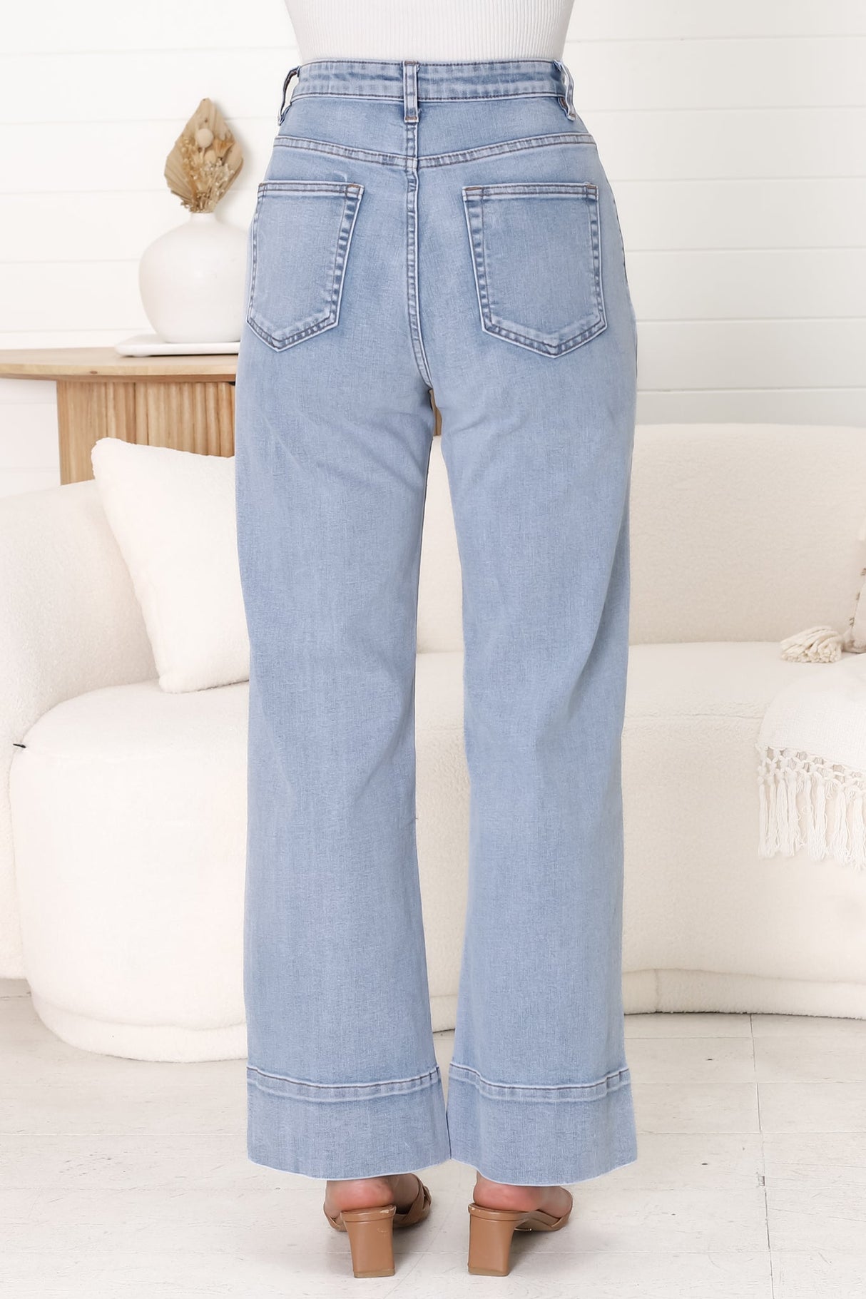 Cindy-Lou Wide Leg Jean in Light Denim