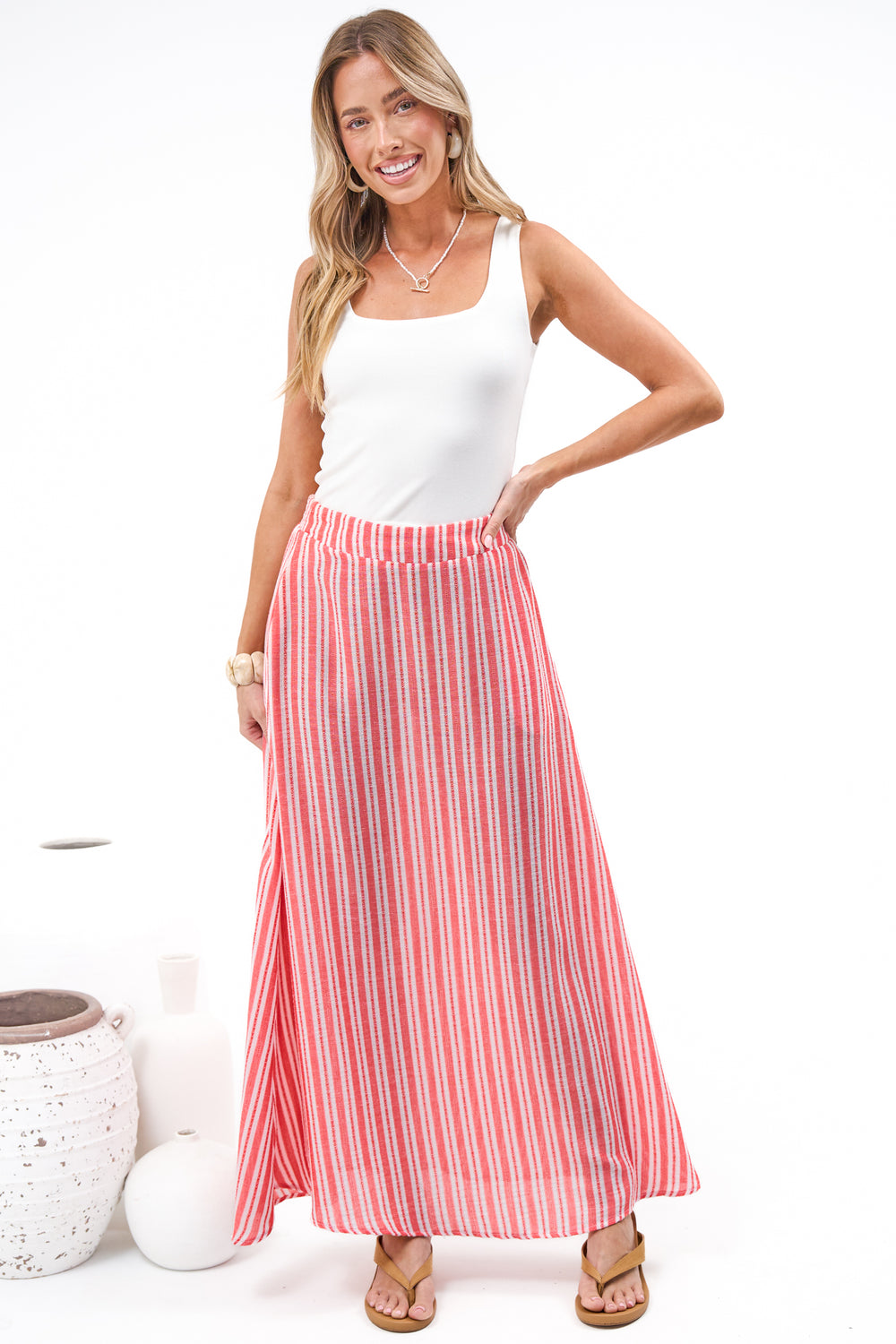 Coreto Maxi Skirt - High Waisted Maxi Skirt in Zola Print