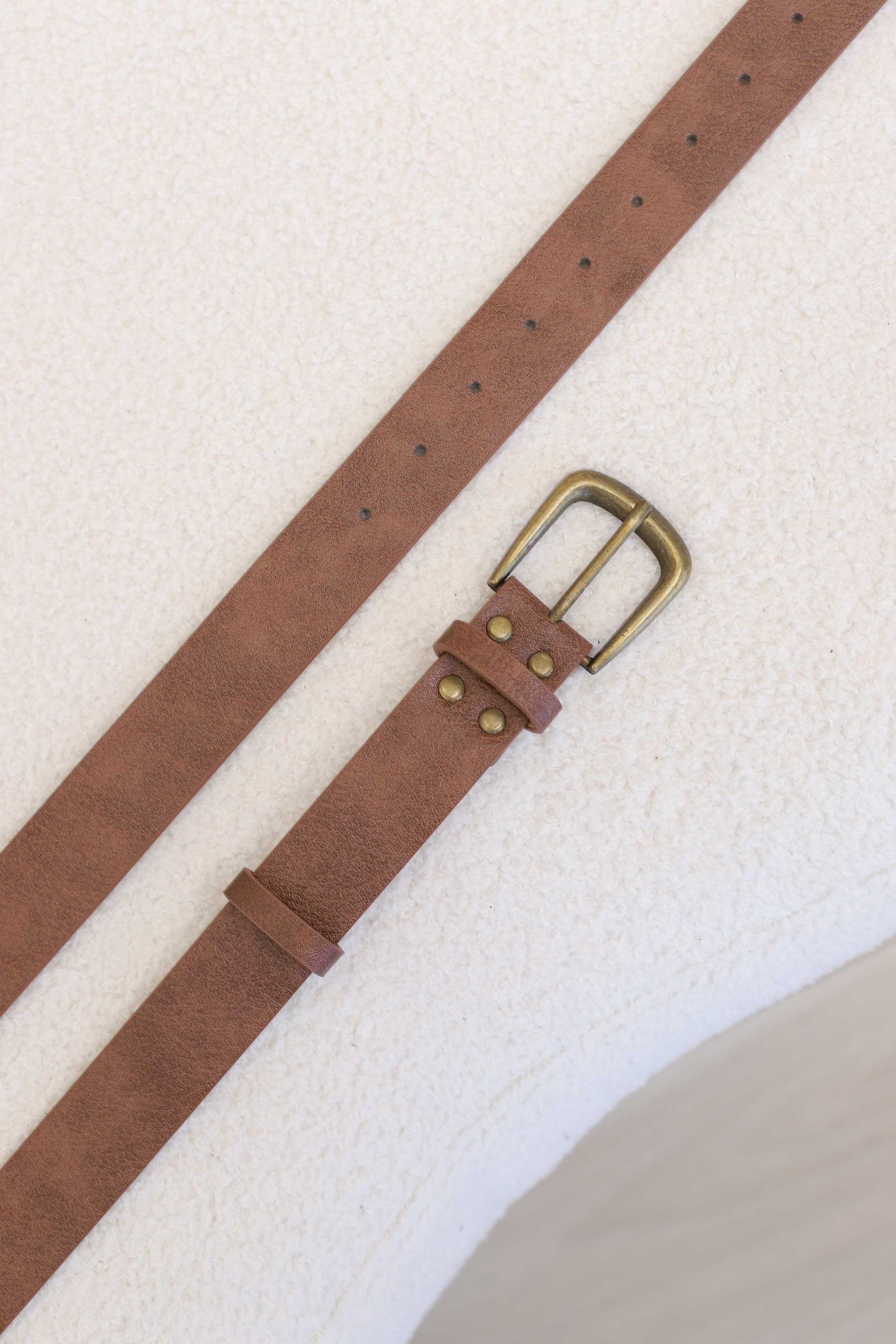 Creed PU Leather Gold Buckle Belt